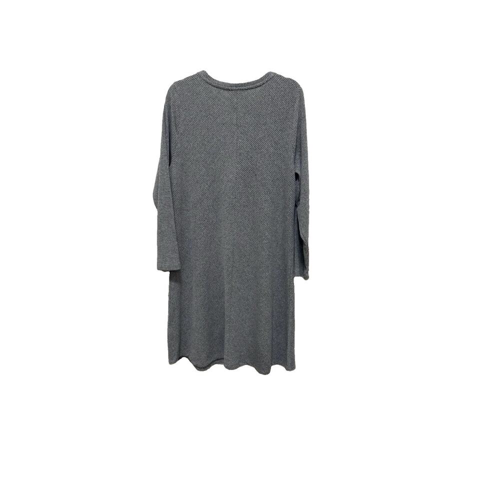 NWT Simply Vera Wang Gray Sweater Dress XXL Diagonal Knit Long Sleeve Cozy Fall - Picture 2 of 8